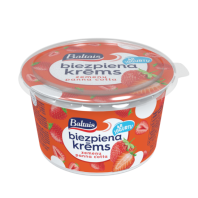 Baltais Biezpiena krēms. Zemeņu panna cotta