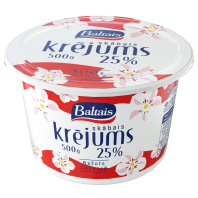 Baltais skābais krējums, 25%