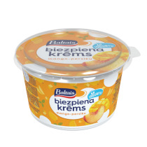 Biezpiena jogurta krēms ar mango un persikiem